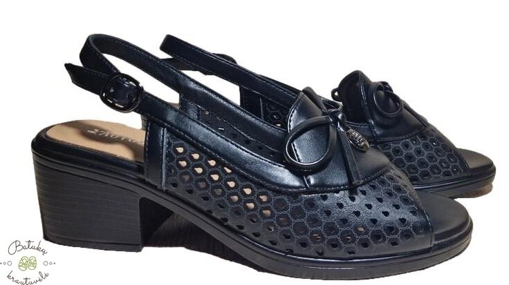 Aotoria basutės su kulniuku (36-41) Black Aotoria basutės su kulniuku (36-41) Black