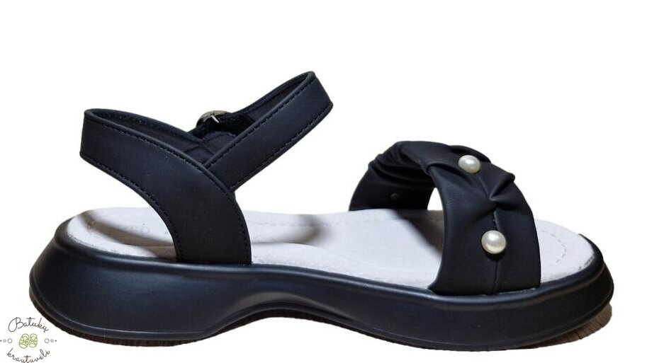 Apawwa basutės dekoruotos perliukais (32-37) Black 3 Apawwa basutės dekoruotos perliukais (32-37) Black 3