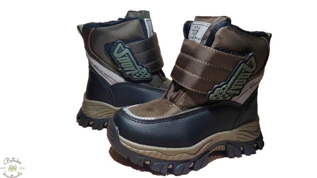 BESSKY sniego batai "SPORT" (23-28) Army green 1 BESSKY sniego batai "SPORT" (23-28) Army green 1