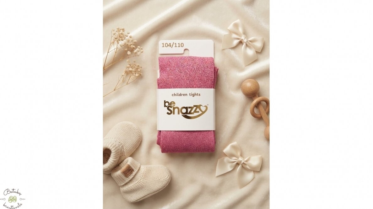 BeSnazzy blizgos pėdkelnės (92-98, 104-116, 116-122, 128-134, 140-146) tamsiai rožinės