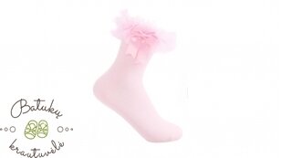 Be Snazzy kojinės su tiulio papuošimais (21-23) Rožinė