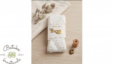 BeSnazzy pėdkelnės su blizgučiais (104-116, 116-128, 128-134) baltos BeSnazzy pėdkelnės su blizgučiais (104-116, 116-128, 128-134) baltos