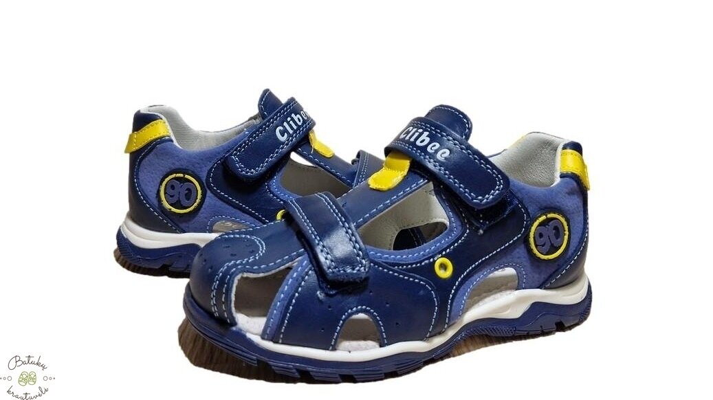 Clibee uždaros basutės "90" (26-31) Blue/Yellow 1 Clibee uždaros basutės "90" (26-31) Blue/Yellow 1