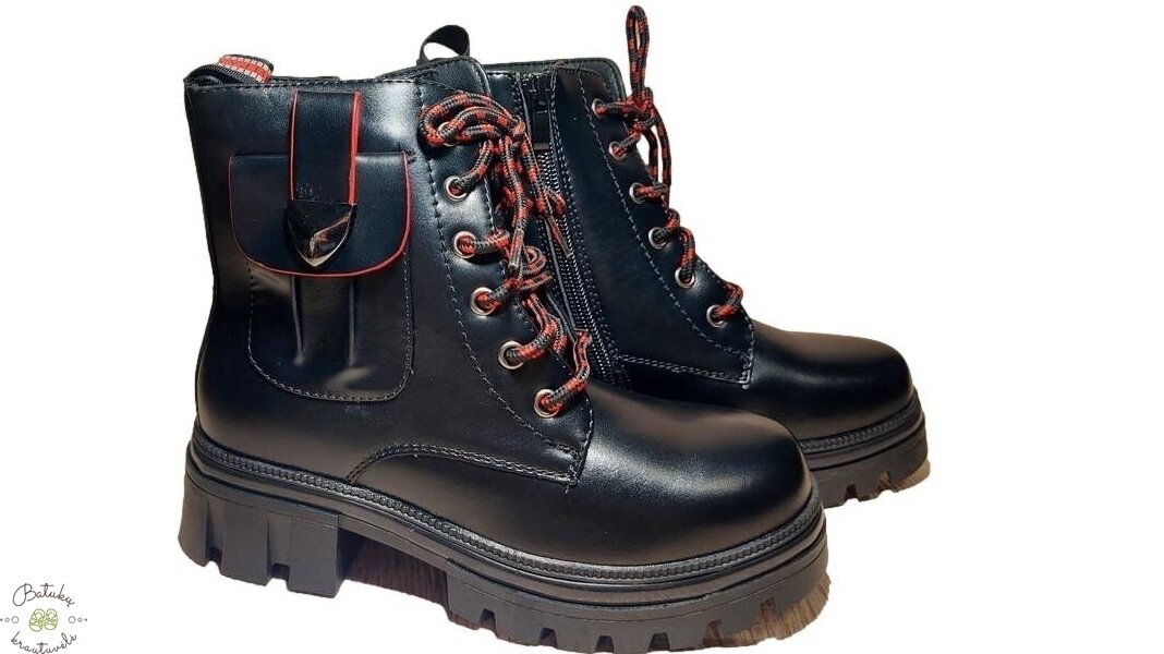 Clibee aulinukai su kišenėle (32-37) Black/Red Clibee aulinukai su kišenėle (32-37) Black/Red