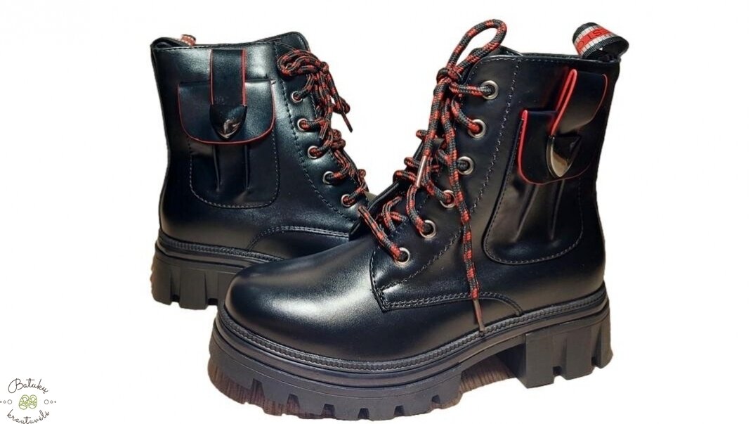 Clibee aulinukai su kišenėle (32-37) Black/Red 1 Clibee aulinukai su kišenėle (32-37) Black/Red 1