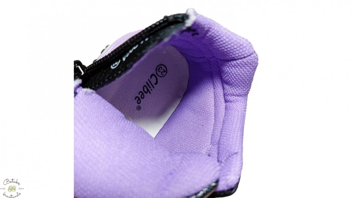 Clibee aulinukai su širdele (21-26) Black/Purple 4 Clibee aulinukai su širdele (21-26) Black/Purple 4