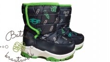 Clibee sniego batai su lipuku šone (22-27) Black/Green