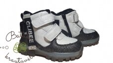 Clibee žieminiai batai su dviem lipukais (22-27) Black/Silver