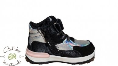 Clibee aulinukai su širdele (21-26) Black/Pink 3 Clibee aulinukai su širdele (21-26) Black/Pink 3