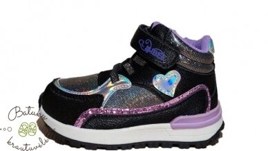 Clibee aulinukai su širdele (21-26) Black/Purple 2 Clibee aulinukai su širdele (21-26) Black/Purple 2