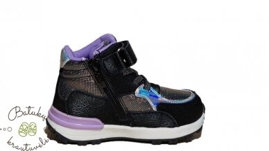 Clibee aulinukai su širdele (21-26) Black/Purple 3 Clibee aulinukai su širdele (21-26) Black/Purple 3