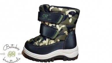 Clibee sniego batai su dviem lipukais (22-27) Black/Green 2 Clibee sniego batai su dviem lipukais (22-27) Black/Green 2