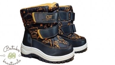 Clibee sniego batai su dviem lipukais (22-27) Black/Yellow Clibee sniego batai su dviem lipukais (22-27) Black/Yellow