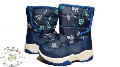 Clibee sniego batai su lipuku šone (22-27) Blue 1 Clibee sniego batai su lipuku šone (22-27) Blue 1