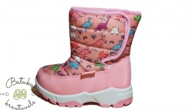 Clibee sniego batai su lipuku šone (22-27) Pink 3