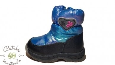 Clibee sniego batai su širdele (22-27) Black/Blue 3