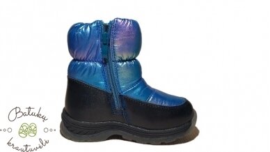Clibee sniego batai su širdele (22-27) Black/Blue 3 Clibee sniego batai su širdele (22-27) Black/Blue 3