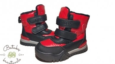 Clibee sniego batai su širdelėmis (22-27) Black/Red 2