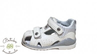 Clibee uždaros basutės (21-26) White/Grey 2 Clibee uždaros basutės (21-26) White/Grey 2