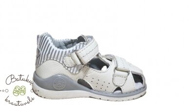 Clibee uždaros basutės (21-26) White/Grey 3 Clibee uždaros basutės (21-26) White/Grey 3