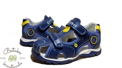 Clibee uždaros basutės "90" (26-31) Blue/Yellow 1 Clibee uždaros basutės "90" (26-31) Blue/Yellow 1