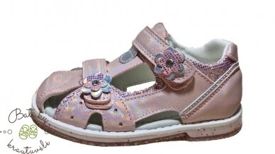 Clibee uždaros basutės su gėlytėmis (25-30) Pink 2