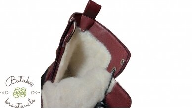 Clibee žieminiai batai papuošti sagtimi (31-36) Wine 5