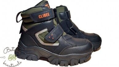 Clibee žieminiai batai su dviem lipukais (32-37) Black/Army green Clibee žieminiai batai su dviem lipukais (32-37) Black/Army green