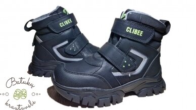 Clibee žieminiai batai su dviem lipukais (32-37) Black/Green 1 Clibee žieminiai batai su dviem lipukais (32-37) Black/Green 1