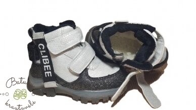 Clibee žieminiai batai su dviem lipukais (22-27) Black/Silver 5