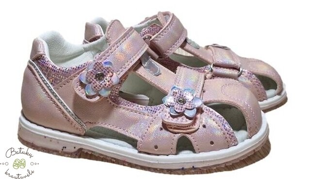 Clibee uždaros basutės su gėlytėmis (25-30) Pink