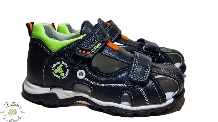 Clibee uždaros basutės (26-31) Black/Green Clibee uždaros basutės (26-31) Black/Green