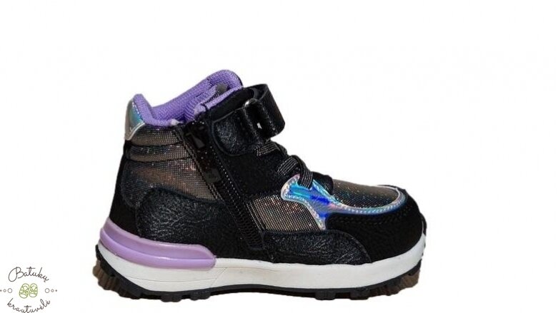 Clibee aulinukai su širdele (21-26) Black/Purple 3 Clibee aulinukai su širdele (21-26) Black/Purple 3
