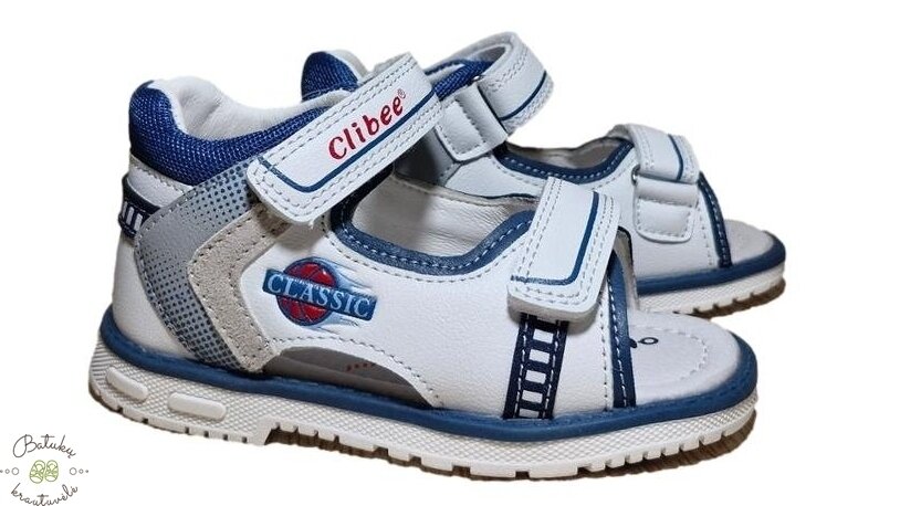 Clibee basutės "Classic" (23-28) White Clibee basutės "Classic" (23-28) White