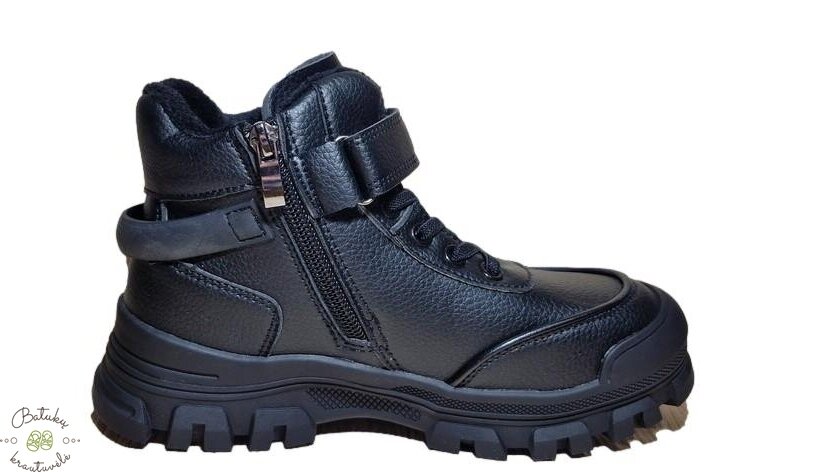 Clibee aulinukai su raištelių imitacija (32-37) Black 3 Clibee aulinukai su raištelių imitacija (32-37) Black 3