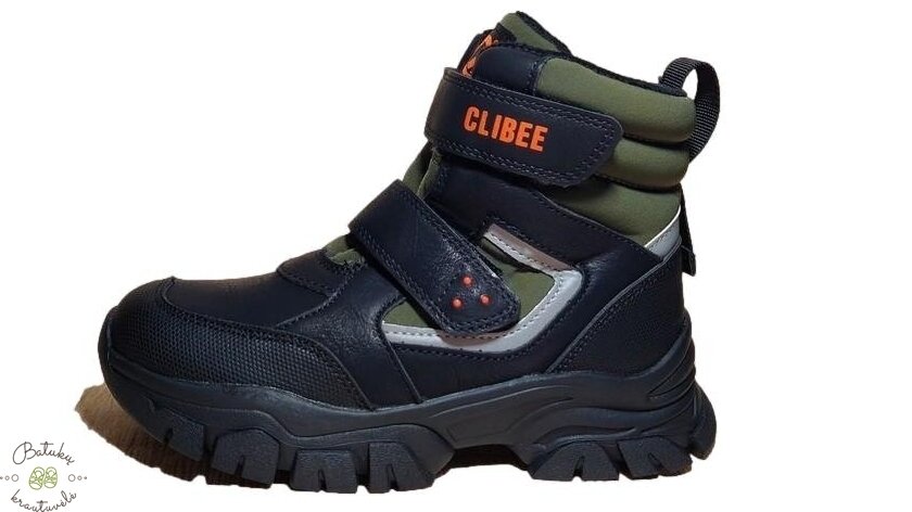 Clibee žieminiai batai su dviem lipukais (32-37) Black/Army green 1 Clibee žieminiai batai su dviem lipukais (32-37) Black/Army green 1