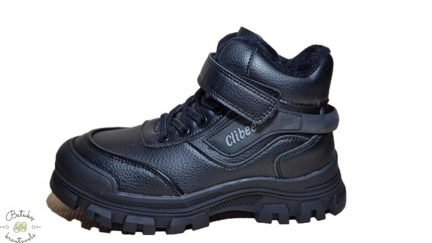 Clibee aulinukai su raištelių imitacija (32-37) Black 2 Clibee aulinukai su raištelių imitacija (32-37) Black 2
