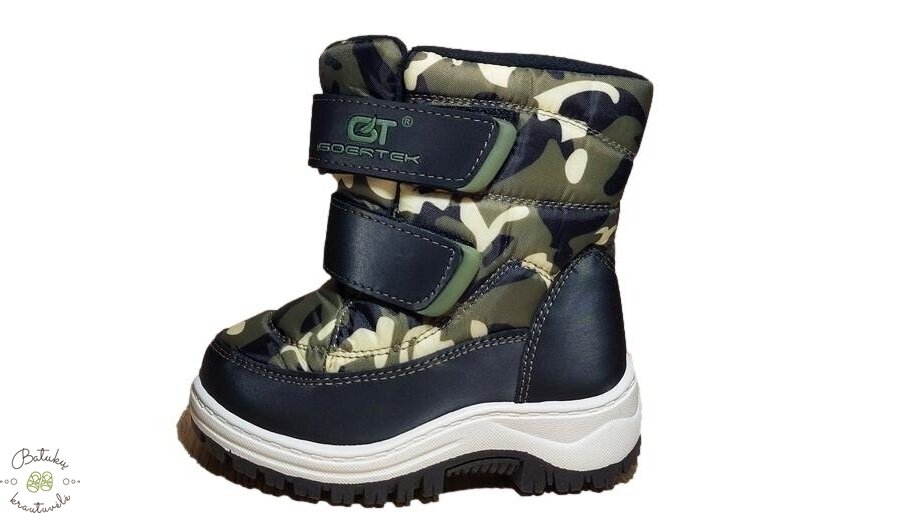 Clibee sniego batai su dviem lipukais (22-27) Black/Green 2 Clibee sniego batai su dviem lipukais (22-27) Black/Green 2