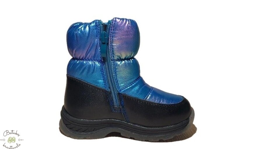 Clibee sniego batai su širdele (22-27) Black/Blue 3 Clibee sniego batai su širdele (22-27) Black/Blue 3