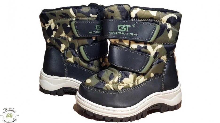 Clibee sniego batai su dviem lipukais (22-27) Black/Green 1 Clibee sniego batai su dviem lipukais (22-27) Black/Green 1