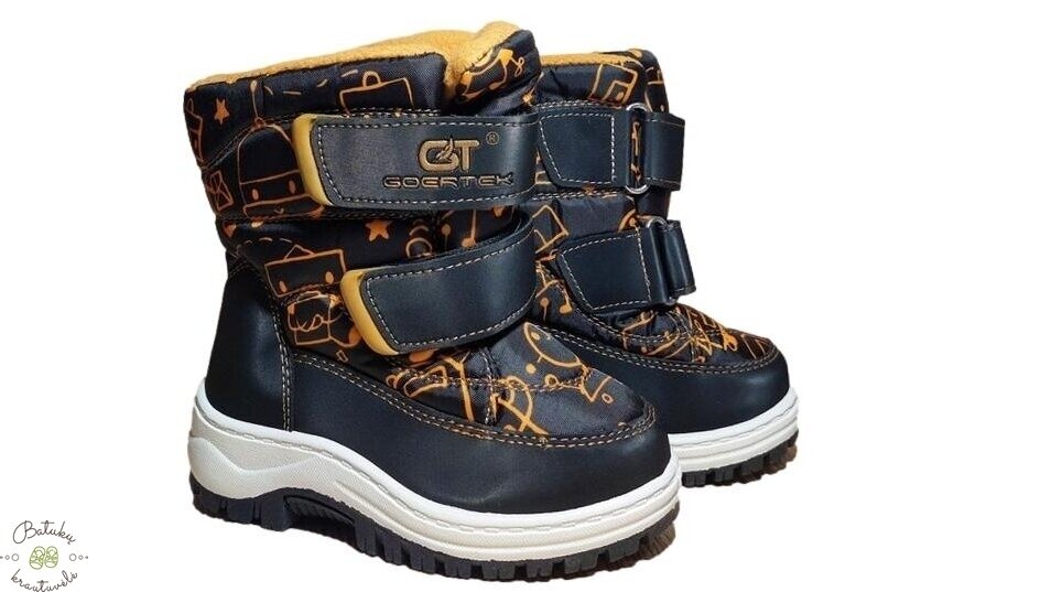 Clibee sniego batai su dviem lipukais (22-27) Black/Yellow Clibee sniego batai su dviem lipukais (22-27) Black/Yellow