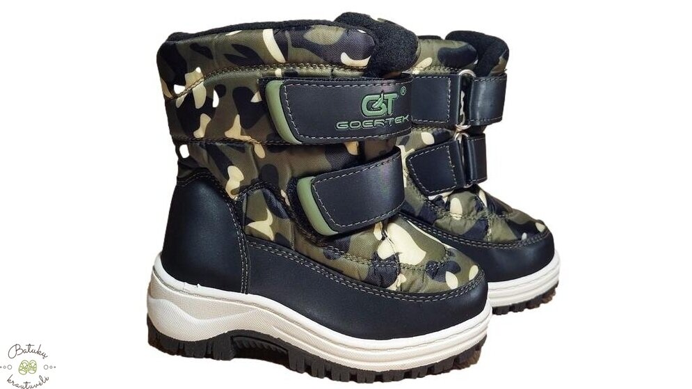Clibee sniego batai su dviem lipukais (22-27) Black/Green Clibee sniego batai su dviem lipukais (22-27) Black/Green