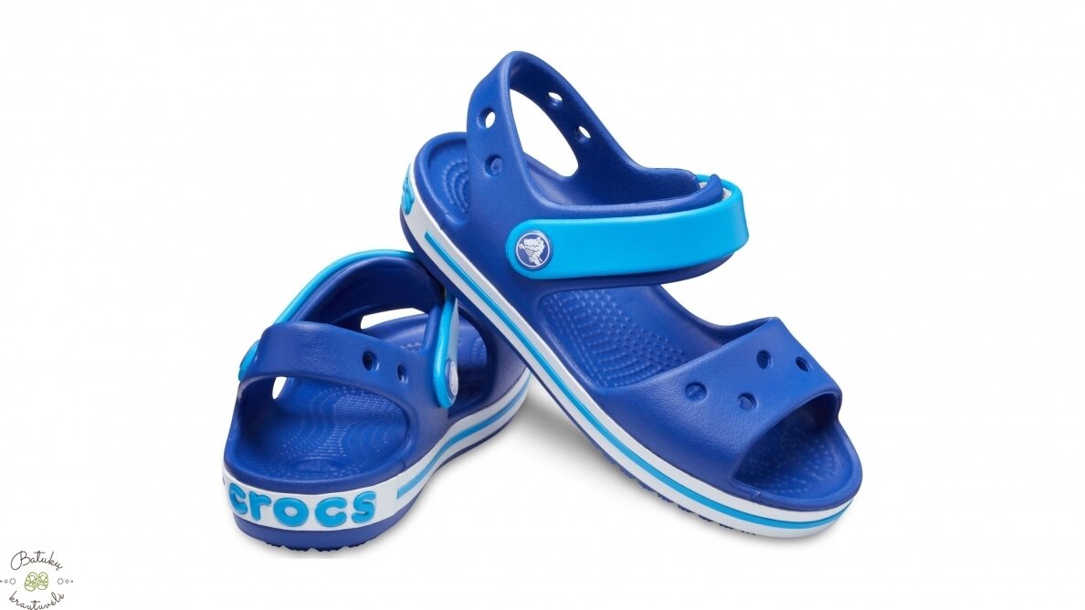 Crocs™ Kids' Crocband Sandal, Cerulean Blue/Ocean 1 Crocs™ Kids' Crocband Sandal, Cerulean Blue/Ocean 1