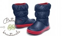 CrocsTM Kids' Winter Puff Boot, Dark blue/Red