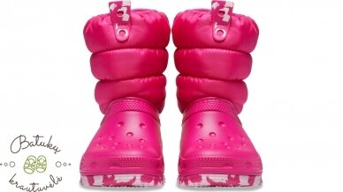 Crocs™ Classic Neo Puff Boot Kid's 207684, Candy Pink 5