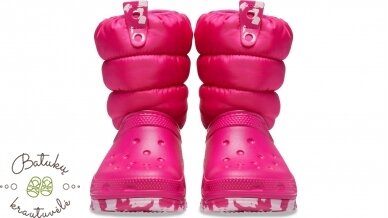 Crocs™ Classic Neo Puff Boot Kid's 207684, Candy Pink 4 Crocs™ Classic Neo Puff Boot Kid's 207684, Candy Pink 4