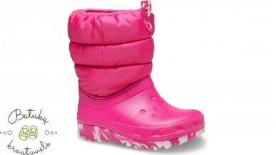 Crocs™ Classic Neo Puff Boot Kid's 207684, Candy Pink 2