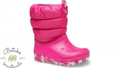 Crocs™ Classic Neo Puff Boot Kid's 207684, Candy Pink 1 Crocs™ Classic Neo Puff Boot Kid's 207684, Candy Pink 1