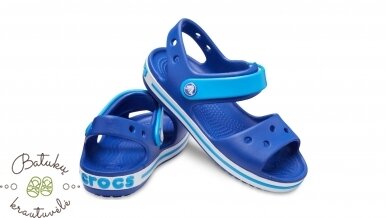 Crocs™ Kids' Crocband Sandal, Cerulean Blue/Ocean 2