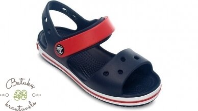 Crocs™ Kids' Crocband Sandal, Navy/Red 4